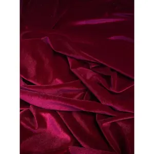 Burgundy 4 Way Stretch Velvet
