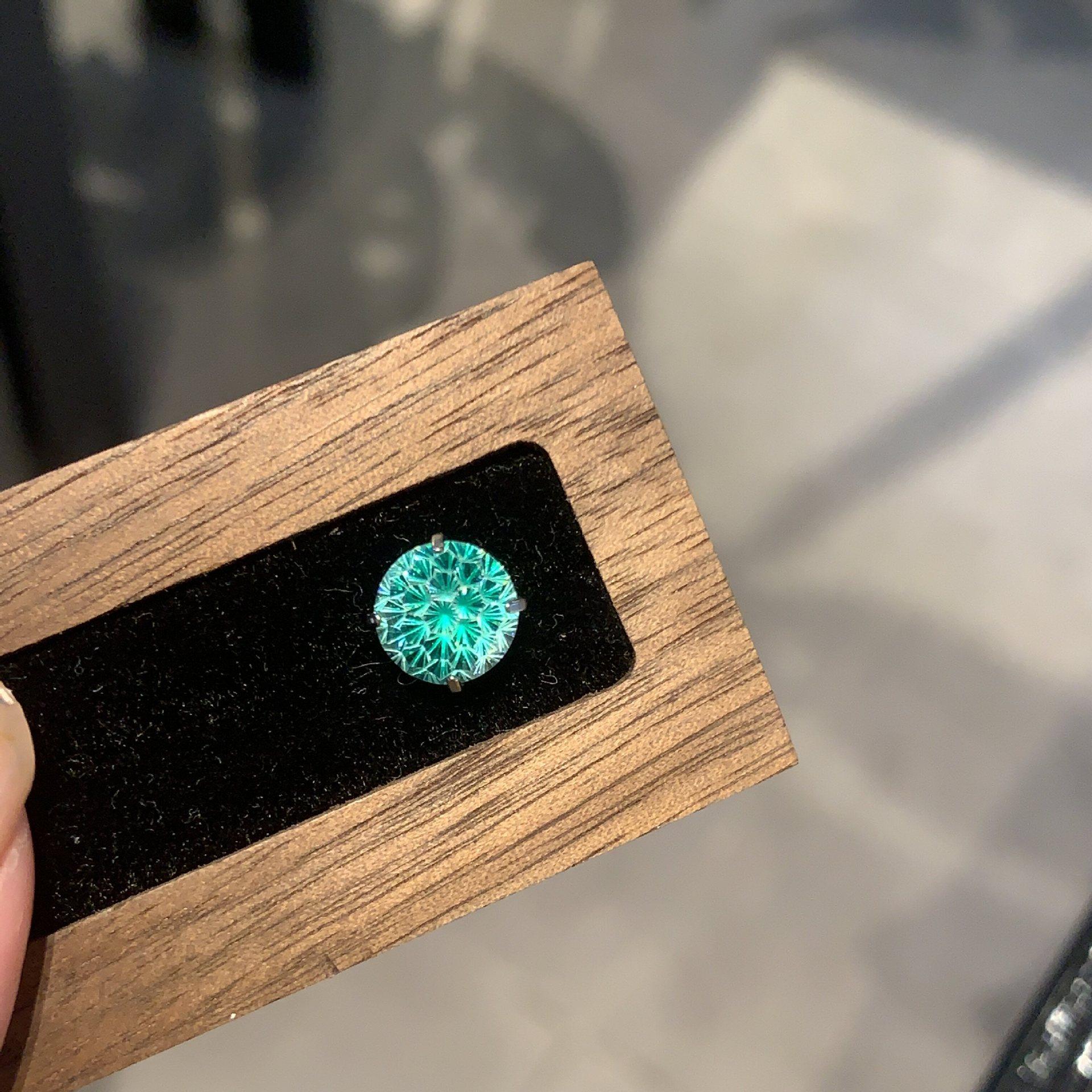 Sterling Silver Flat Back Gemstone Stud Earrings, 8mm Round Teal Blue CZ Disc Studs, Hypoallergenic 4-Prong Basket Setting, Aquamarine-Tone Earring Back Jewelry for Sensitive Ears (Gift for Cartilage Tragus Helix), Flat Back Earrings