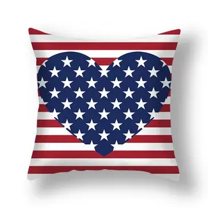 US 250th Anniversary Independence Day Pillow with High-End Print, American Flag Heart Pillow, Relieves Lower Back Fatigue from Prolonged Sitting, Red and White Striped Stars and Stripes Pillow