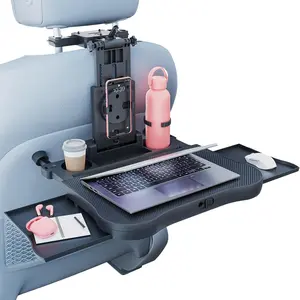 Adjustable Car Backseat Tray Table: Foldable, Stable Design for Rear Passengers - Perfect for Eating, Laptop Work on Travels car tray