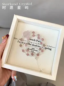 <Pink Fox> Natural Strawberry Crystal Bracelet Necklace Double Wrap