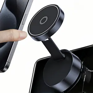 For Tesla Model 3/Y/S/X Screen Magnetic Car Suction Cup Phone Mount, For Magsafe Multifunctional for Car Sunroof Rear View Interior Mirror Windshied Window Center Screen Dashboard, 360° Rotating Phone Holder Stand Foldable, Universal for iPhone Samsung