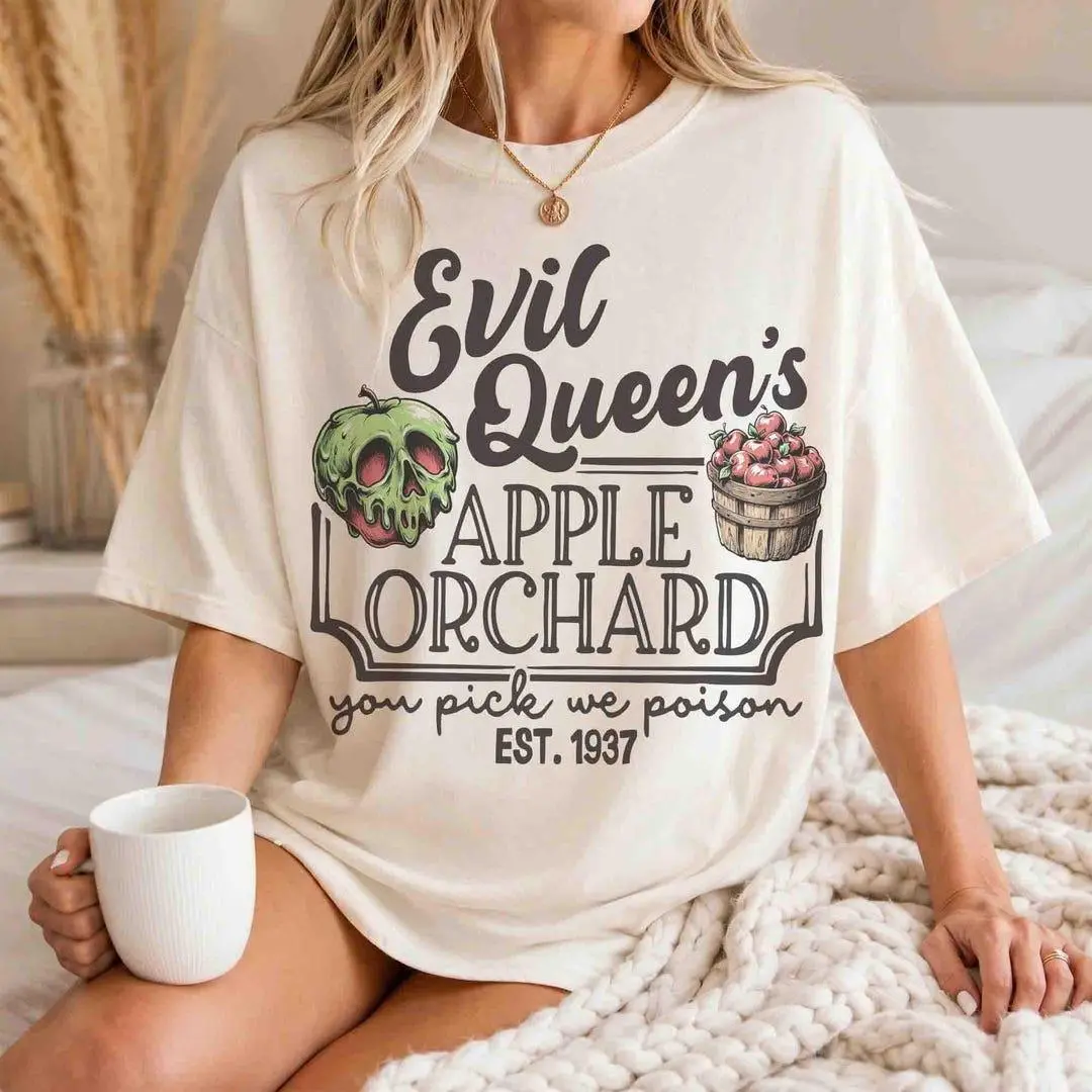 Retro Wicked Queen Apple Orchard Shirt, Funny Fairytale Tee, Villain Inspired Girl Trip Shirt, Pick Your Poison Tee