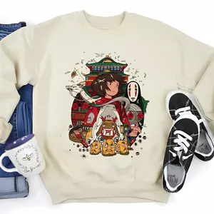 Spirited Away Studio Ghibli , Hayao Miyazaki, Ghibli Totoro Tshirt, Sweatshirt. Ghibli No Face Shirt, Howls Moving Castle Sweatshirt