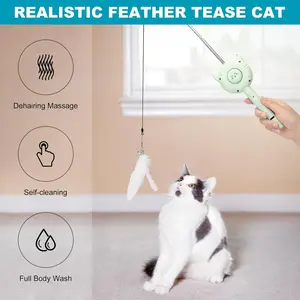 Cat Brush for Long or Short Haired Cats, 3 In 1 Cat Brush, Cat Brush with Release Button, Cat Brushes for Indoor Cats,Cat Grooming Brush,Cuddles and Meow,Cat brush with Release Button, Cat Brushes for Indoor Cats Shedding,Cuddles and Meow