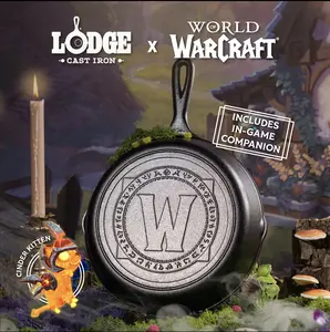 10.25 Inch Seasoned Cast Iron World of Warcraft Skillet