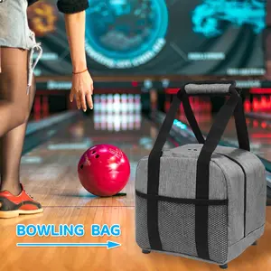 Single Bowling Ball Carry Bag, 22x22x22cm Standard Size, Durable and Wear-Resistant, Handheld Design, Home and Court Use