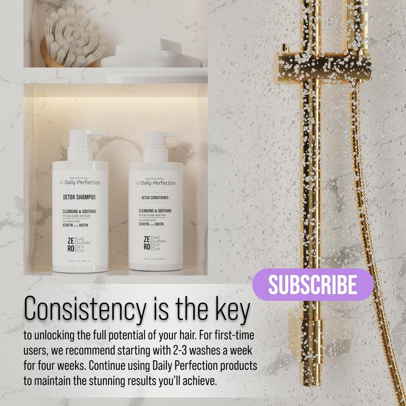 (dp) Detox Conditioner – Hydrate, Clarify & Remove Buildup, Oil & Impurities – Clean, Salon-Grade Formula with Biotin + Keratin