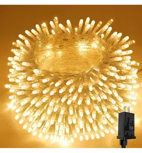 Extra-Long 66FT Christmas Lights Outdoor/Indoor, 200 LED Upgraded Super Bright String Lights, Waterproof 8 Modes Plug in Twinkle Fairy Lights for Christmas Tree Christmas Decorations (Warm White)