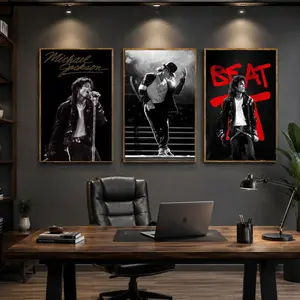 [NO FRAME] Michael Jackson 3 Poster Set, King of Pop Wall Art Collection, Music Legend Office Decor, Gift For him
