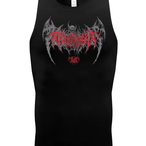 Men's Skull & Wing Print Tank Top, Quick Drying Breathable Sleeveless Tee, Men's Top for Basketball Running Fitness Training, Breathable Vest, Workout Sleeveless, Sports Tank Tops