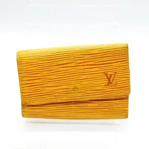 Pre-owned Louis Vuitton other Small Leather Goods LV Key Case Yellow Epi 3657782 12071503597/670121
