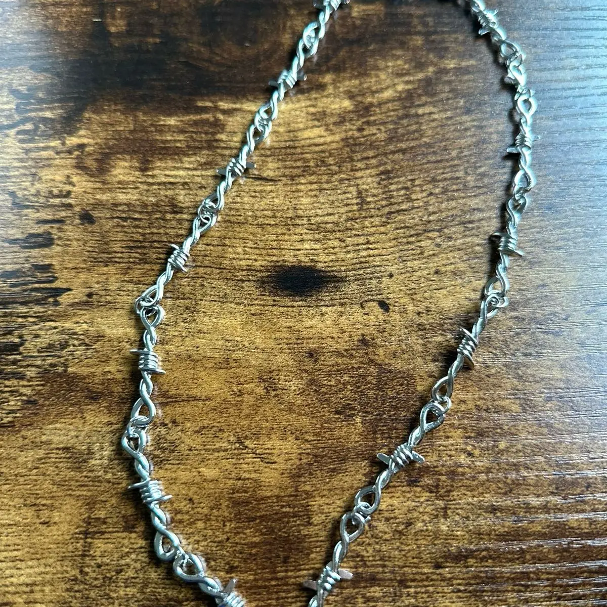 22” barbed wire necklace western