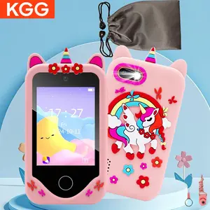 KGG Cute Cartoon Unicorn Pattern Smart Phone, Multifunctional Puzzle & Fun Learning & Educational Tool for Students, Mini Phone for English Vocabulary Learning
