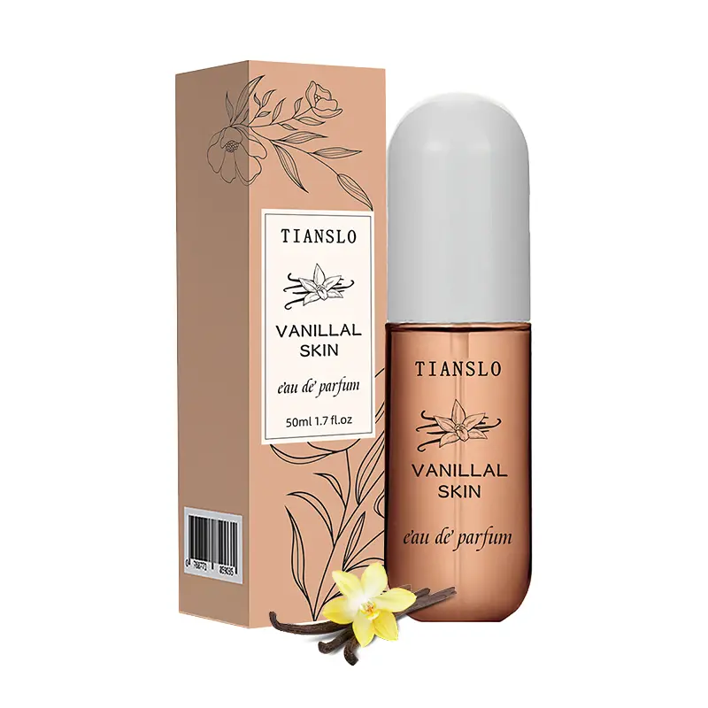 TIANSLO Vanilla Skin Unisex Eau de Parfum 50ml Warm Sweet Long Lasting Vanilla Fragrance Perfume Spray