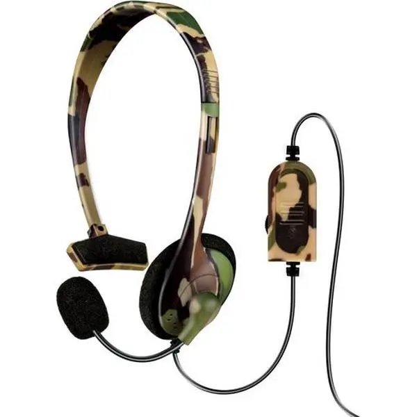 PlayStation 4 Accessory:  Wired Headset - DreamGear Broadcaster with Boom Mic - Camo:  Compatible with PS5  [GAMES ACCESSORIES] PS 4, Camouflage