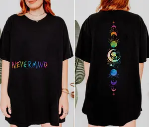 Nevermind 2-Sided Shirt, Army K-Pop Gift, Nevermind and Moon Phases Shirt, Rainbow Nevermind Gift, LGBT Shirt, Unisex Trendy Casual Style Top