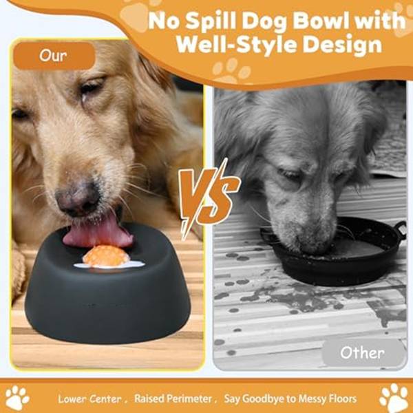 Slow-feeding Bowl for Dogs with Built-in Rollers Prevents Overflow Holds Bone Broth Easy to Lick Multifunctional Puppy Yogurt Feeding Bowl for All Breeds Ideal for Nutritional Supplementation