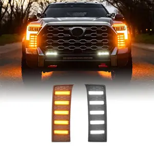 LED Front Fog Lights with DRL & Sequential Turn Signals for 2022-2025 Toyota Tundra – IP68 Waterproof, Plug & Play Ultra Bright LED Headlight Upgrade Kit