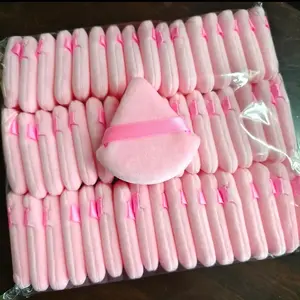 5 pc  |  Pink Triangle Powder Puff Mini Face Makeup Sponge Cosmetics Soft Cotton Face Powder Puff Washable Velvet Makeup Puff
