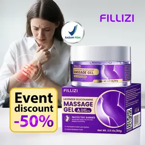 【C】FILLIZI Lavender Glucosamine Massage Gel 60g/2.11 oz | With Glucosamine, Lavender Extract, Plant Extracts | Ideal For Joint, Muscle, Back, Knee, Foot & Skin Comfort | Portable, Travel-Friendly