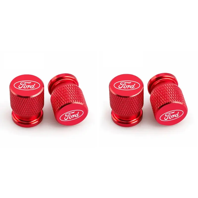 Car Wheel Tire Valve Caps, Tyre Stem Covers, Dustproof Waterproof, Car Accessories, for Ford Focus Mk2 Mk3, Fiesta, Mondeo, S-Max, Mustang, Fusion, Kuga, ST