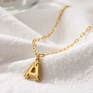 [Limited time event] Bubble English 26 letters necklace pendant personality three-dimensional clavicle chain accessories pendant fashion simple gift
