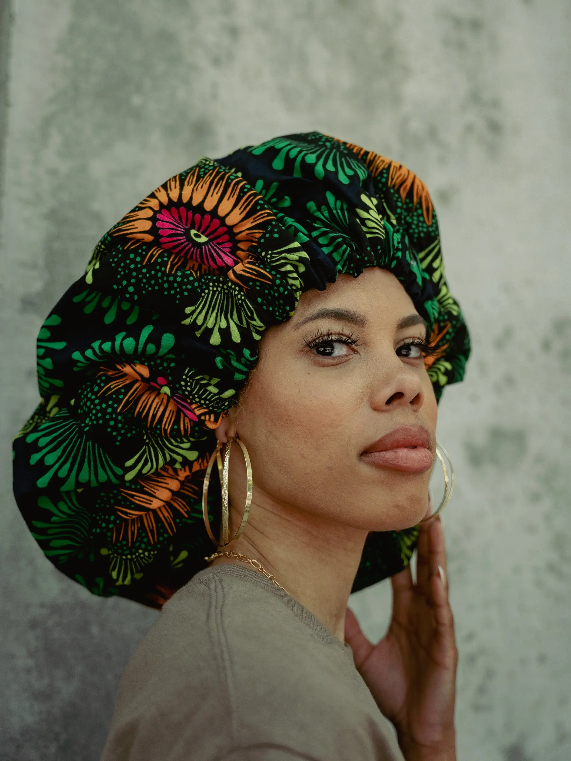 BabaAfrik Handmade Adesuwa Floral Bonnett