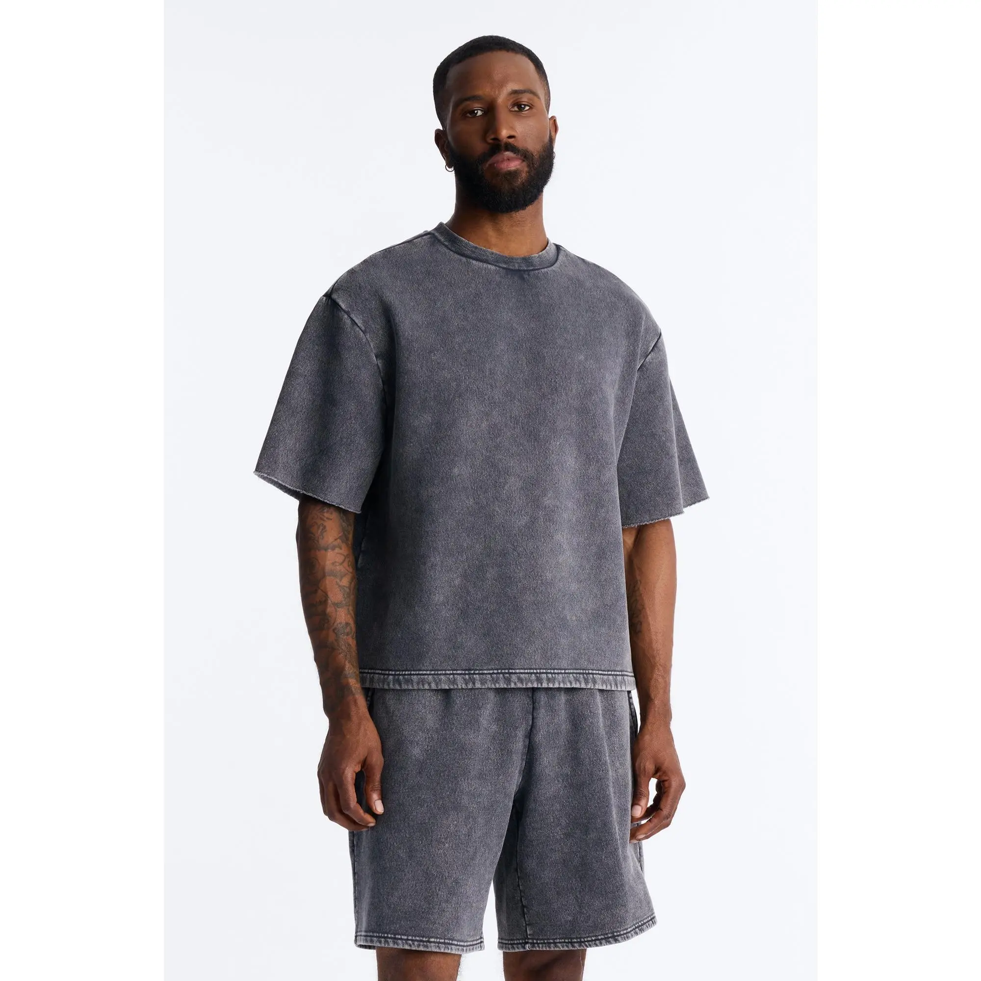 On The Go Washed Tee - Charcoal