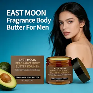 EAST MOON Fragrance Body Butter For Men - Long-Lasting Fragrance Moisturizing Nourishing Men's Body Lotion