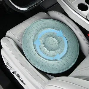 Portable Rotatable Car Seat Cushion, 360° Rotation, Non-Slip Comfort, Napa Leather, Polyester Fiber Fill, Universal Fit, Easy Access