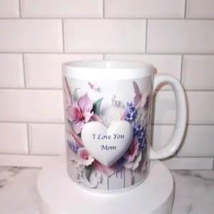 15 oz I love you Mom ceramic mug