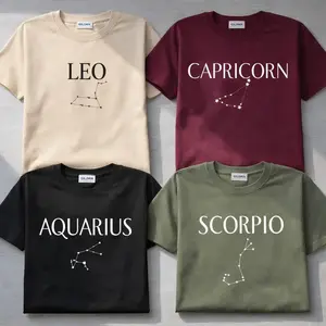 12 Zodiac Constellation T-Shirt Collection, Minimalist Astrology Tee for Women and Men, Star Sign Graphic Shirt, Horoscope Gift, Aries Taurus Gemini Cancer Leo Virgo Libra Scorpio Sagittarius Capricorn Aquarius Pisces