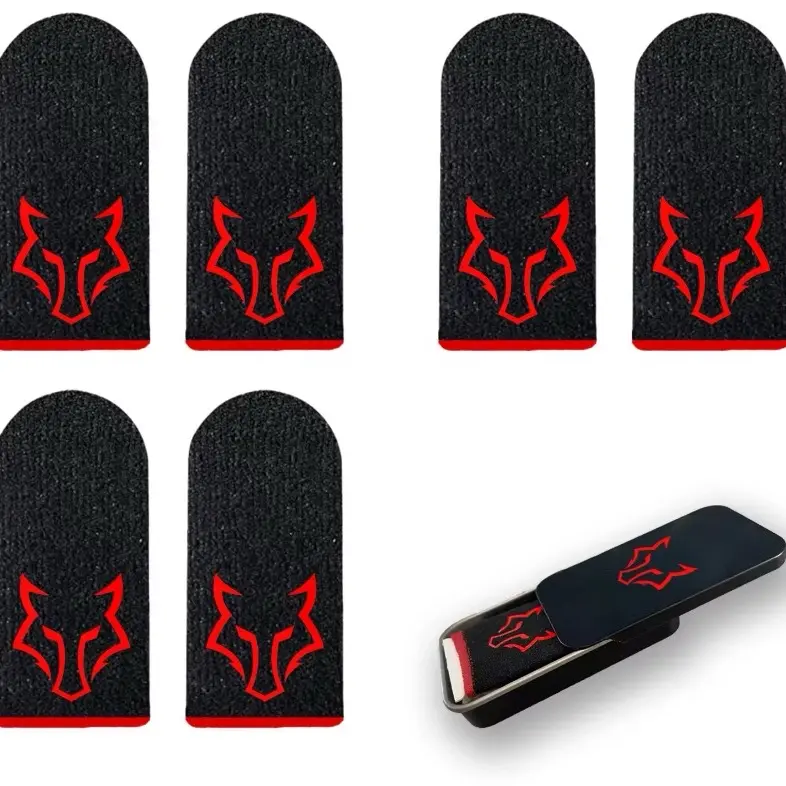 6 pcs  Gaming finger sleeves toughs screen finger sleeve sensitive and sweat absorbent ultra thin finger