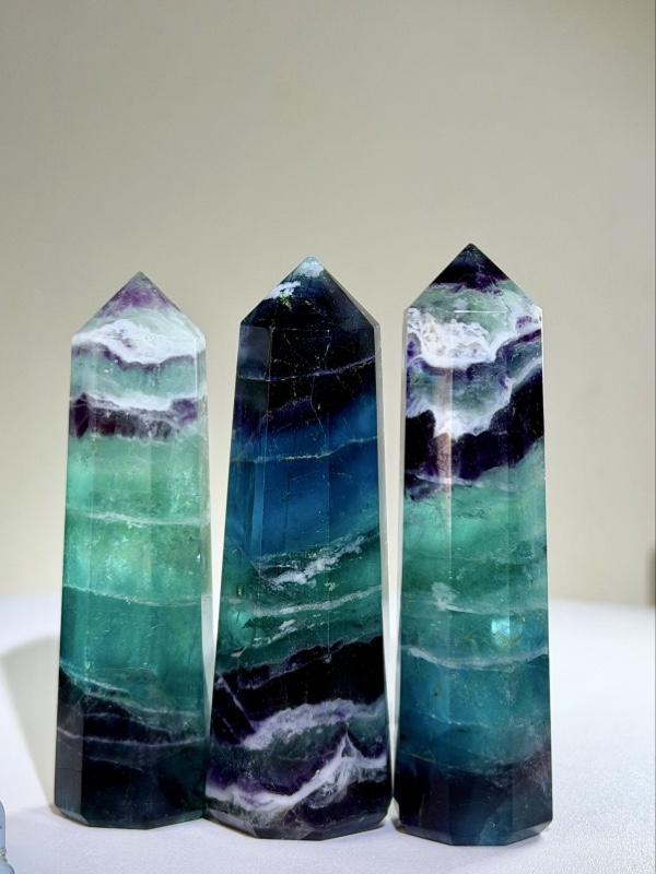 Natural Rainbow Fluorite Tower Intuitively Chosen 2.75" to 3.5" Energy Healing and Crystal Enthusiasts Decoration Home Ornament purple crystals for sale