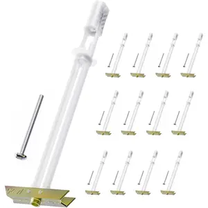 12 Packs Drywall Anchor with Included Bolts for 1/4”-20, Heavy Duty Hollow Drywall Anchors for TV Mounting Kit, Hollow Wall Anchors Holds up to 270lbs Each in 1/2” Drywall