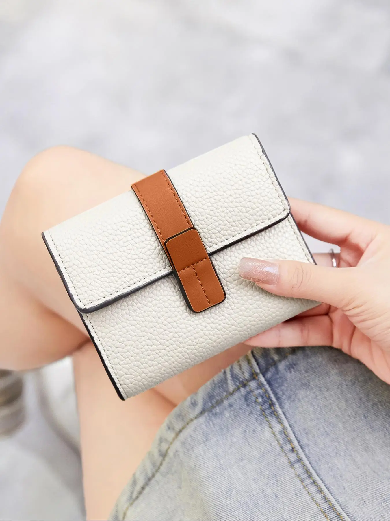Women's Elegant Trifold Wallet, Casual Trendy Simple Style Plain Color Card Holder for Daily Use, Casual Trendy Versatile Wallet for Women & Girls