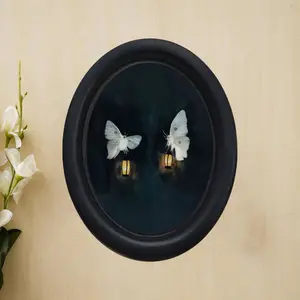 Decorative Butterfly Night Light Artwork, Decorative Wall Lamp, Perfect for Home & Office Wall Decor, Ideal Holiday Decoration, 2D Flat Design