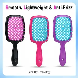 Quick Dry Vent Brush | Hollow Design Blow Drying Hair Brush for Fast Styling, Detangling & Anti-Frizz, Lightweight Hair Comb, Grooming Comb, Hair Styling Combs