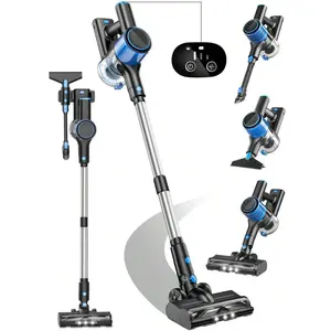 Cordless Vacuum Cleaner, 30Kpa 8-In-1 Lightweight Stick Vacuum With 45mins Runtime, Powerful Suction, Rechargeable Cordless Vacuum For Carpet, Tile, Pet Hair, Hardwood Floors, Blue