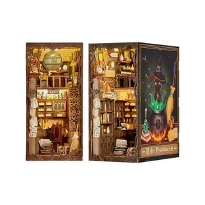DIY Miniature Kit Book-Nook: Magic Pharmacist w/ Dust Cover and LED Lights