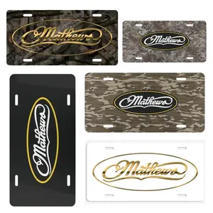 Custom Name Camo & Black Background License Plate & Frame Cover, Universal Weatherproof Car Tag Plate Holder Automotive Accessory