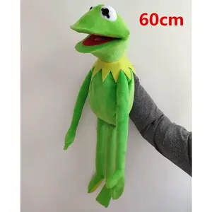 60cm Hollywood Star Frog Kermits Plush Doll Soft Stuffed Frogs Hand Puppet Toy Baby Children Christmas Halloween Gifts
