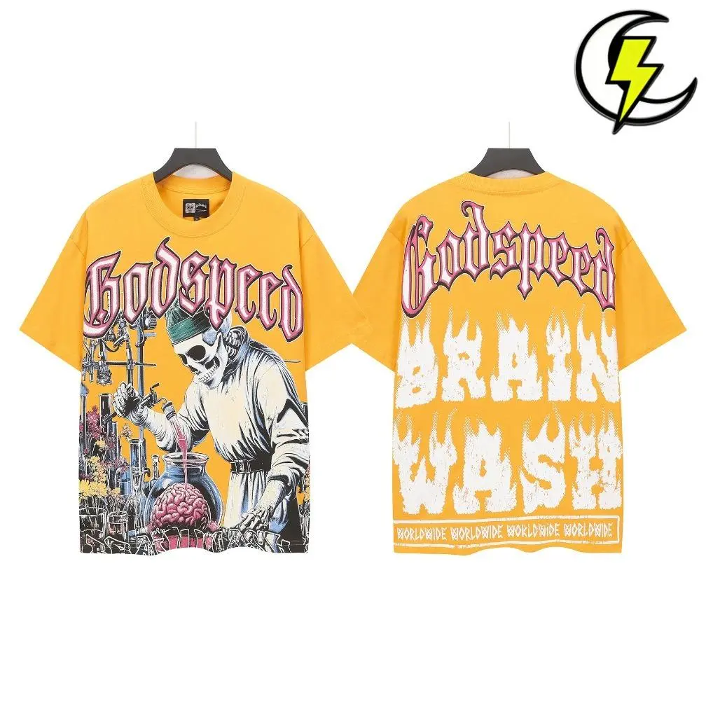 Oversized Godspeed T-Shirt | Y2K Flame Print Graphic Tee | Streetwear Unisex Summer Top Hip Hop Tee