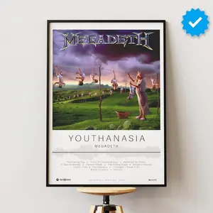 Megadeth Poster | Youthanasia Poster | Album Poster Prints | Wall Decor Posters | Album Cover | Metal Music Poster