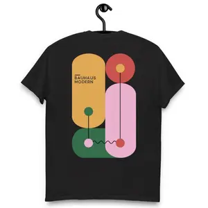 Men's Bauhaus-inspired modern design Graphic T-Shirt - Short Sleeve Crew Neck Regular Fit Casual Wear | Soft & Breathable Fabric, Durable Print, Everyday Comfort, Machine Washable, modern abstract art with geometric shapes and bold colors minimalist