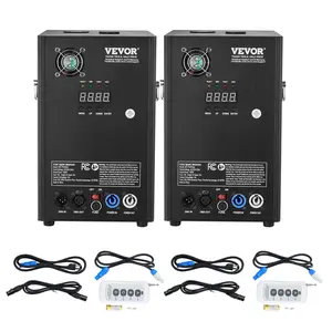 VEVOR Cold Spark Machine, 2 Pack 700W Output Fireworks Controllers, 6.6-16.4ft Adjustable Height, with Advanced DMX System,LED Screen,Portable Handle, Aluminum Alloy for Stage DJ Wedding Event,Party