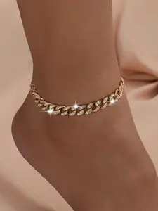 Elegant Chain Design Anklet for Women and Girls, Fashionable Versatile Foot Jewelry, Trendy Birthday Gift, Stylish Accessories, Fashion Accessory
