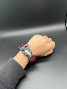 Survival Multifunctional Paracord Bracelet with Compass Fire Starter and Whistle