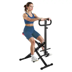 fathersdaygift VEVOR Squat Machine, Deep Squat Rowing Machine for Home, Easy Setup Foldable Exercise Equipment, Glute Trainer Machine with 12-Gear Adjustable Resistance, Glutes Leg Home Workout Machine, Black